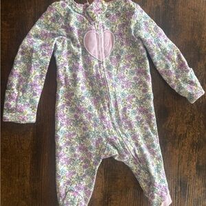 Carter's Pink and Purple Floral Footie
